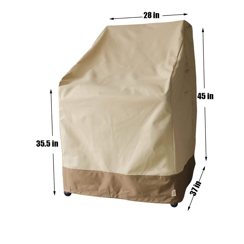 Vanteriam Patio Stackable Chairs Cover - Durable and Waterproof Large Outdoor Stacking Chairs Cover, Fits Stack of up to 8 Chairs - Image 5